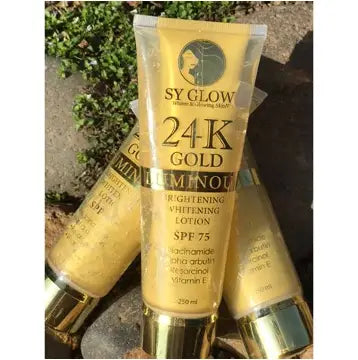 SY Glow 24K Gold Lotion SPF 75 – Luminous Brightening & Whitening Body Lotion with Sun Protection