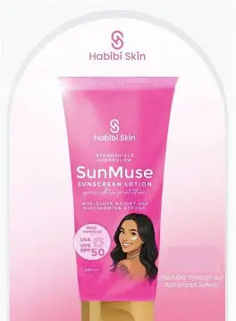 Habibi Sunmuse Sunscreen Lotion SPF 50 – Whitening & UV Protection Body Lotion