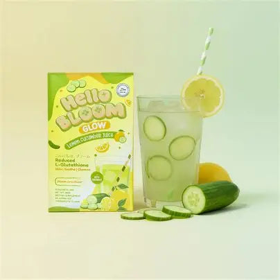 Hello Bloom Glow Lemon Cucumber Juice – Refreshing Skin-Brightening & Detox Juice for a Radiant, Glowing Complexion