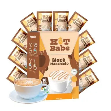 Hotbabe Black Macchiato – Slimming Macchiato Coffee Drink for Weight Loss, Energy & a Leaner Body