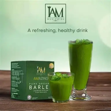 IAM Barley Juice – Pure Barley Grass Superfood Drink for Health & Wellness