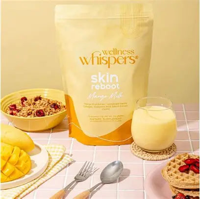 Wellness Whispers Skin Reboot Mango Milk – Hydrolyzed Collagen Juice for Glowing & Youthful Skin